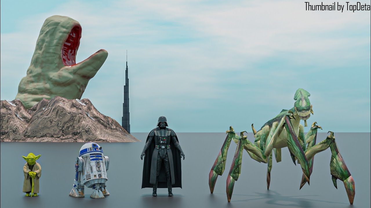 How Big Are Star Wars Characters Really? 3D size comparison