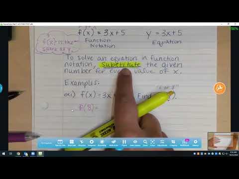 Classroom Notes Video Function Notation Including Desmos