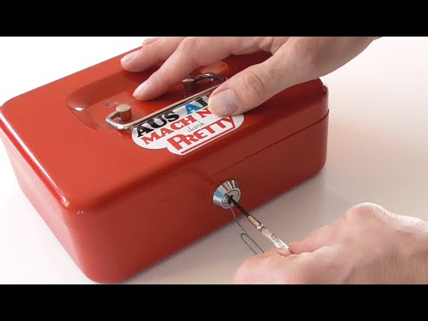 Geldkassette ohne Schlüssel mit Büroklammer öffnen / Geld  Mini Tresor knacken Video Anleitung