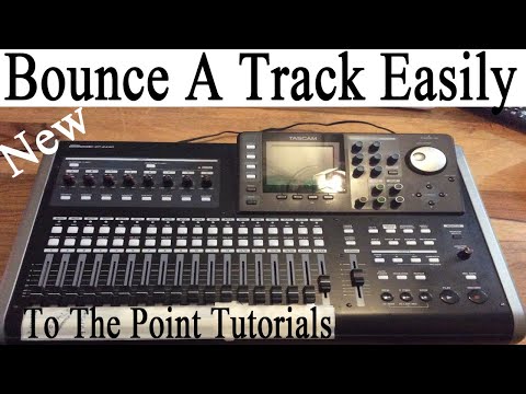 How to bounce a track tascam DP24SD digital studio