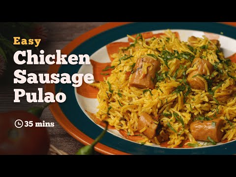 Easy Chicken Sausage Pulao | Pressure Cooker Sausage Pulao | One Pot Meal Recipes | Cookd