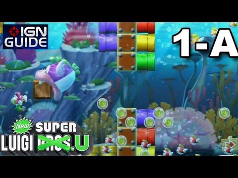 New Super Luigi U 3 Star Coin Walkthrough - Acorn Plains-A: Cheep Chomp Chase