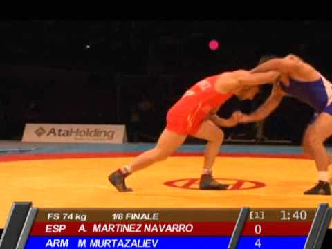 Euro 2011 74kg Alberto Navarro vs.Musa Murtazaliev