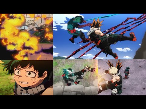 A compilation of scenes where Bakugou saves Deku (Part 1)