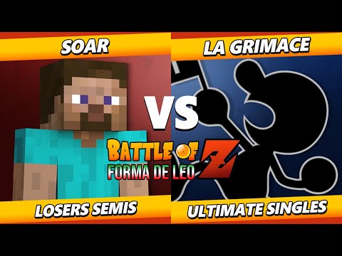 Battle of Z Losers Semis - Soar (Steve) Vs. LA GRIMACE (Game & Watch) Smash Ultimate Tournament