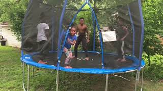 Our dog does not like the trampoline 😭 #fyp #fun #funny #dog #trending #youtube #subscribe #viral