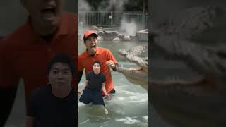 【左下注目】ワニ地獄過ぎんだろwww #ワニ #温泉 #おもしろ動画
