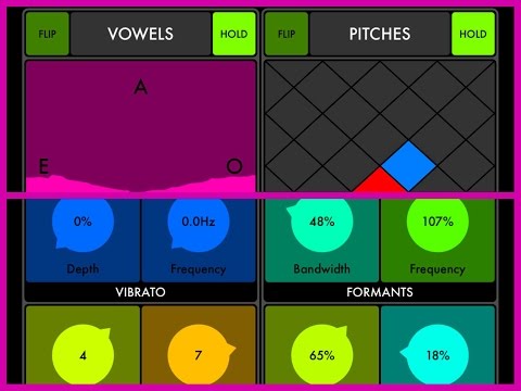 HOWL, Formant Synthesizer, Demo for iPad