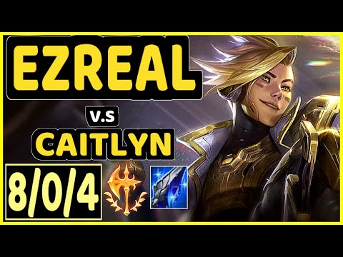 JUZINHO (EZREAL) vs CAITLYN - 8/0/4 KDA BOTTOM ADC GAMEPLAY - BR Ranked GRANDMASTER