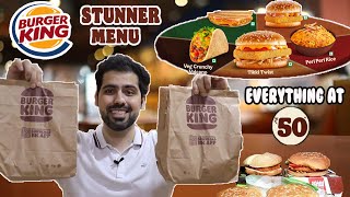 Trying Burger King New Stunner Menu || Everything at Rs 50 Only