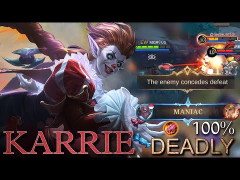 17 KILLS +MANIAC!! HIGH ATTACK SPEED || MLBB || HYPER KARRIE GAMEPLAY