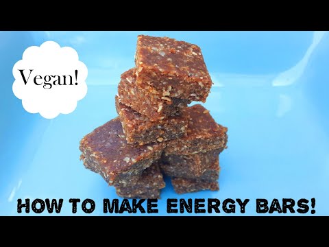 Chocolate Energy Bars Recipe | Vegan | How to make easy energy chocolate bars | No Bake