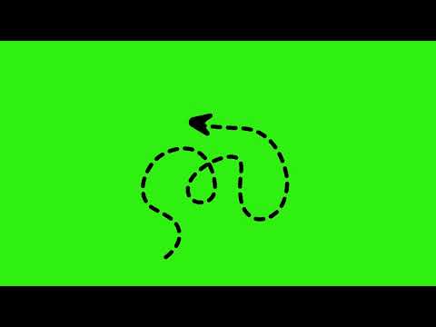 Dotted lines with arrow head green screen animated video by @pixxeledge | Royalty Free