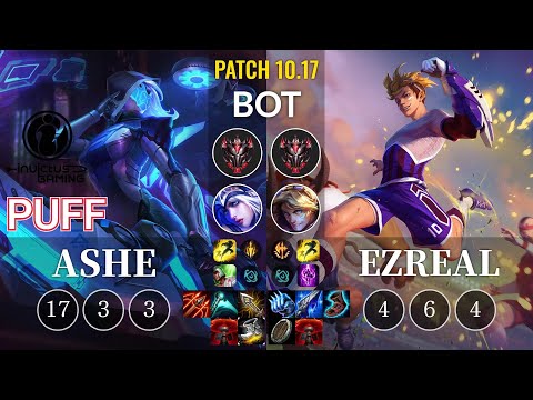 IG Puff Ashe vs Ezreal Bot - KR Patch 10.17