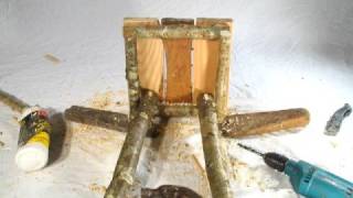 preview picture of video 'Rustic Furniture - How to Build a Hobbit Stool'