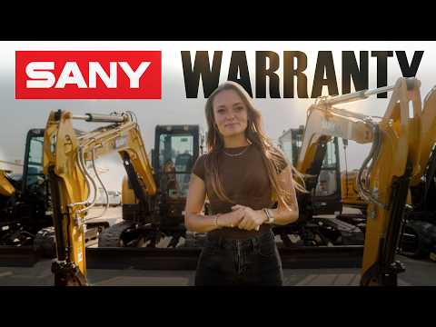 Part of a video titled Inside SANY's 5-Year, 5000-Hour Excavator Warranty - YouTube