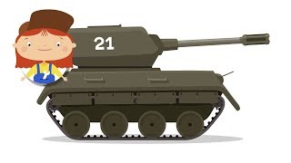 Doutora McWheelie. Um enorme tanque. Animação infantil.