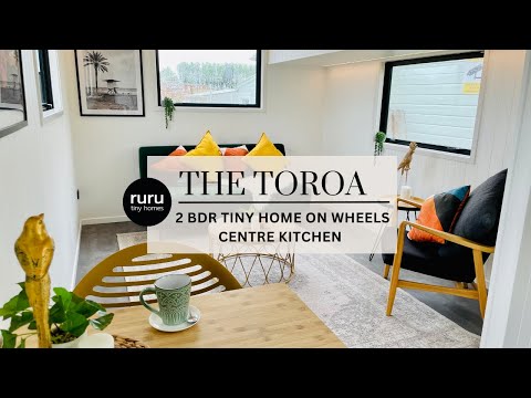 Ruru Tiny Homes: The Toroa - double storey two bedroom tiny home on wheels - Centre Kitchen