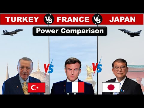 Turkey vs France vs Japan Military Power Comparison 2025