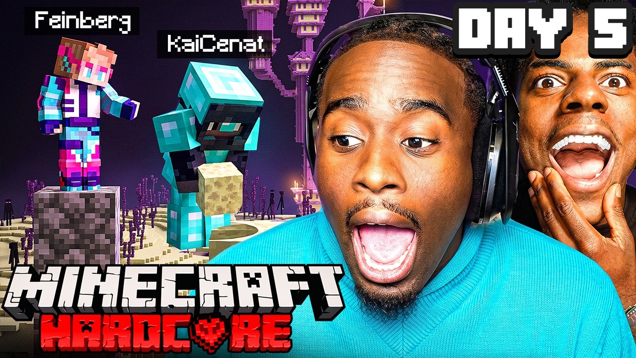KAI & SPEED HARDCORE MINECRAFT MARATHON ⛏️🧱 BEATING ALL BOSSES | DAY 5 PART 1