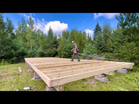 Building A Simple Affordable Off Grid Cabin In The Woods: Floor Framing