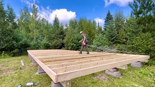 Building A Simple Affordable Off Grid Cabin In The Woods: Floor Framing
