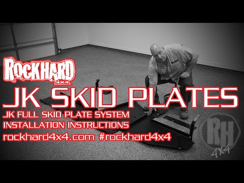 RH-JK-SKIDS – Oil Pan Transfer Case Fuel Tank Evap Skid Plates – Install Instructions Rock Hard 4x4