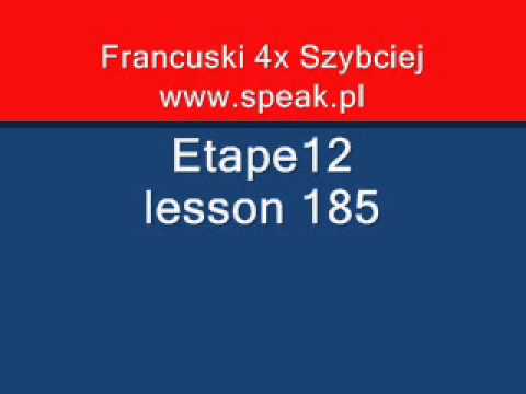 French Lesson Etape12 lesson 185 - Direct Method Speak.pl
