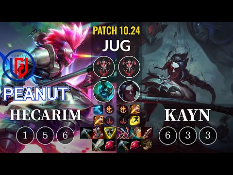 LGD Peanut Hecarim vs Kayn Jungle - KR Patch 10.24