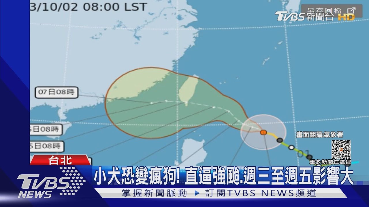 小犬逼近!最快週一海警、週二陸警 颱風假機率曝