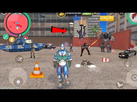 Rope Hero: Vice Town (Rope Fight Car Robot in VLC House) Banging on a Balloon - Android Gameplay HD