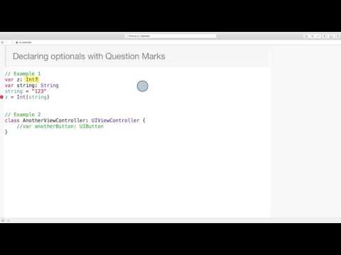 Declaring Optionals with Question Marks