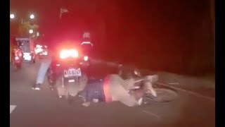 【車禍影片】腳踏車阿伯墜地險被撞（2022.11.30 桃園市龜山區長壽路