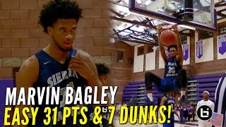 Marvin Bagley Puts Up An Easy 31 Points! Sierra Canyon Vs Cathedral Full Highlights!