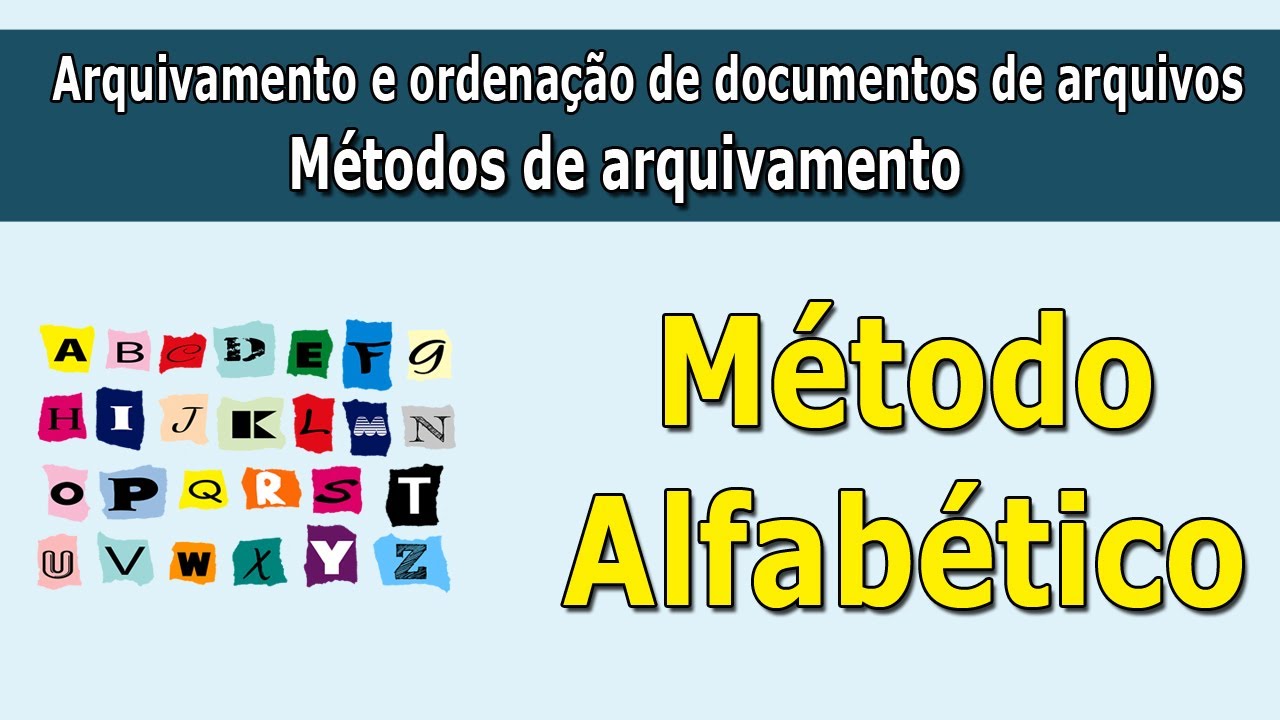 Métodos de arquivamento: Método alfabético