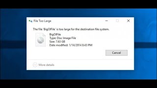How to copy (Zip/ISO/ rar) files more than 4Gb to pendrive?
