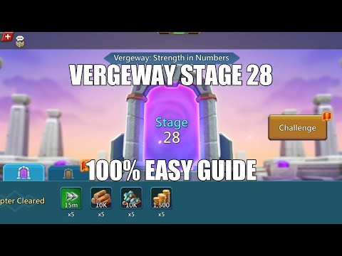 Lords mobile Vergeway Stage 28|Vergeway Strength In Numbers Stage 28 Easiest Guide