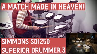 Video thumbnail for Simmons SD1250 Electronic Drum Set + Superior Drummer 3 - Antimatter Is by Demonic Sweaters