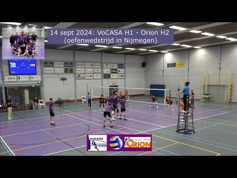 kort VoCASA H1 - Orion H2, slot van sets in 4 min (oefenwedstrijd 14sep2024)