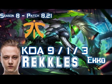 FNC Rekkles EKKO vs AHRI Mid - Patch 8.21 KR Ranked