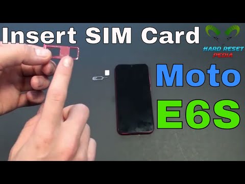 Motorola Moto E6S Insert The SIM Card