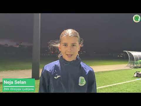Neja Selan pred tekmo DU17 ŽNK Olimpija - ŽNK Cerklje