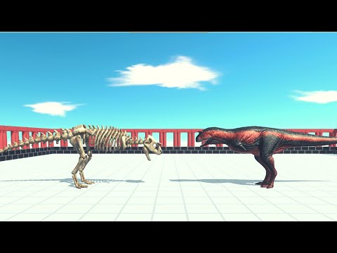 Skeleton Carnotaurus Vs Every Unit ARBS |Animal Revolt Battle Simulator
