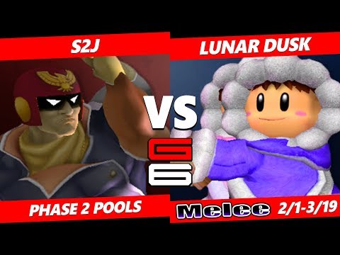 Genesis 6 SSBM - HLCG | S2J (Captain Falcon) VS Lunar Dusk (Ice Climbers) Smash Melee R2 Pools