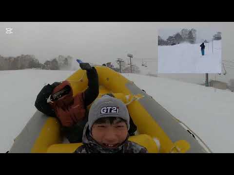 超速！スノーラフティングを体験してみた【万座温泉スキー場】