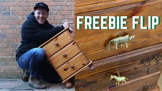 Free Outdated Orange Pine Drawers Makeover | xTool D1 Pro