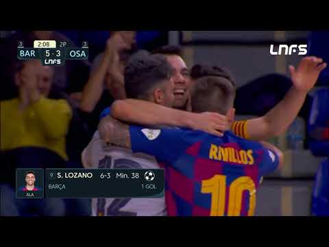 Gol Sergio Lozano (6-3) Barça FS - Osasuna Magna. J10, 1Div. LNFS
