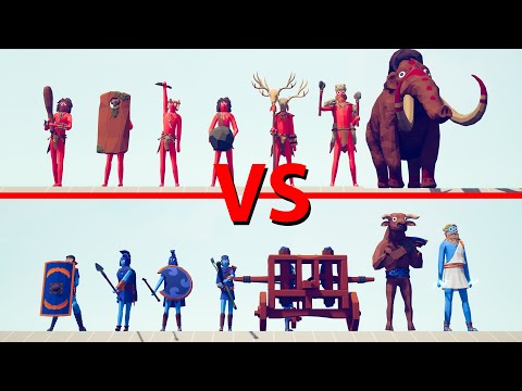 TRIBAL Team vs ANCIENT Team - Totally Accurate Battle Simulator TABS