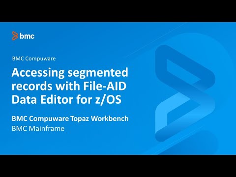 BMC Compuware Topaz Workbench - Accessing segmented records with File-AID Data Editor for z/OS