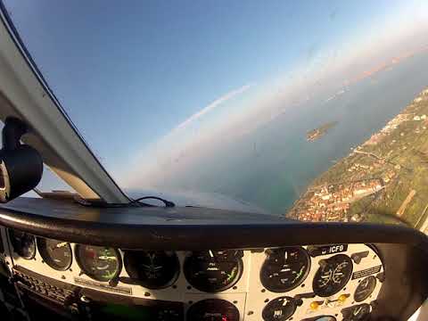 Landing at Venice Lido - Italy - Cessna 340